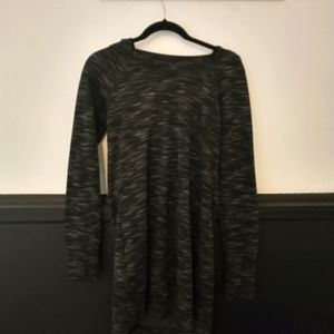 black + grey sweatshirt material short dress • athleta